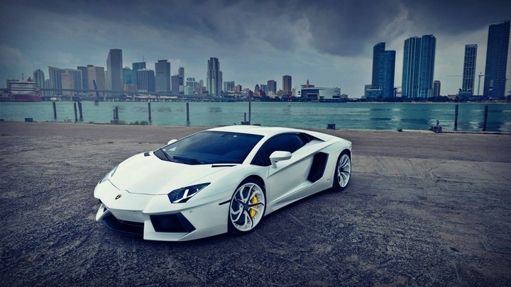 White Lamborghini