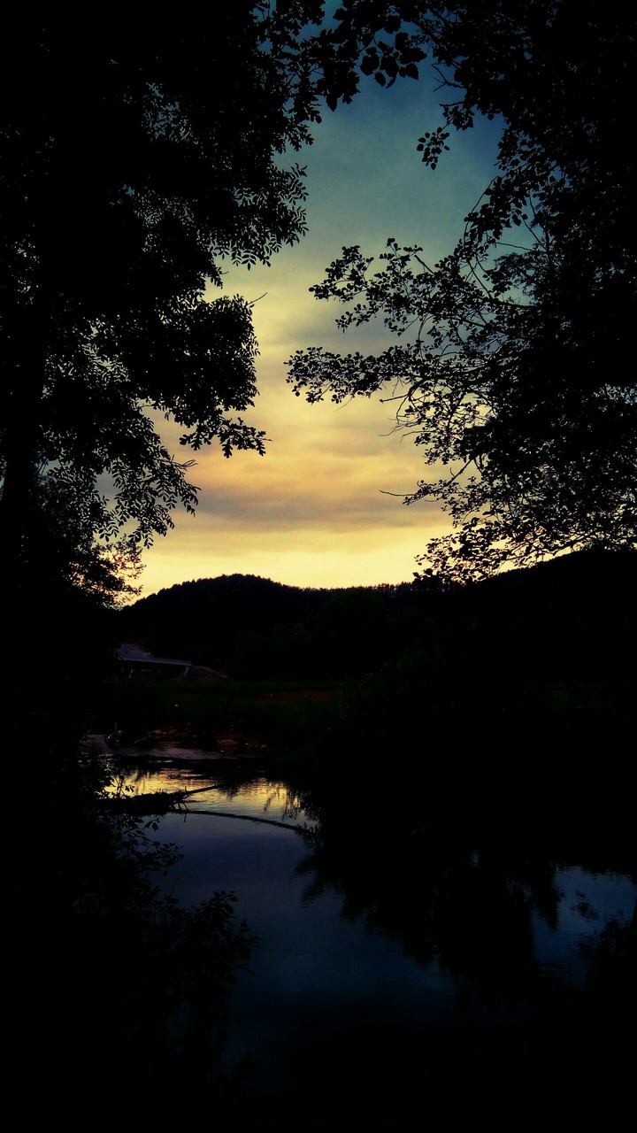 Sunset on the river