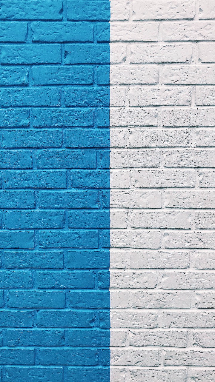 white and blue  wall