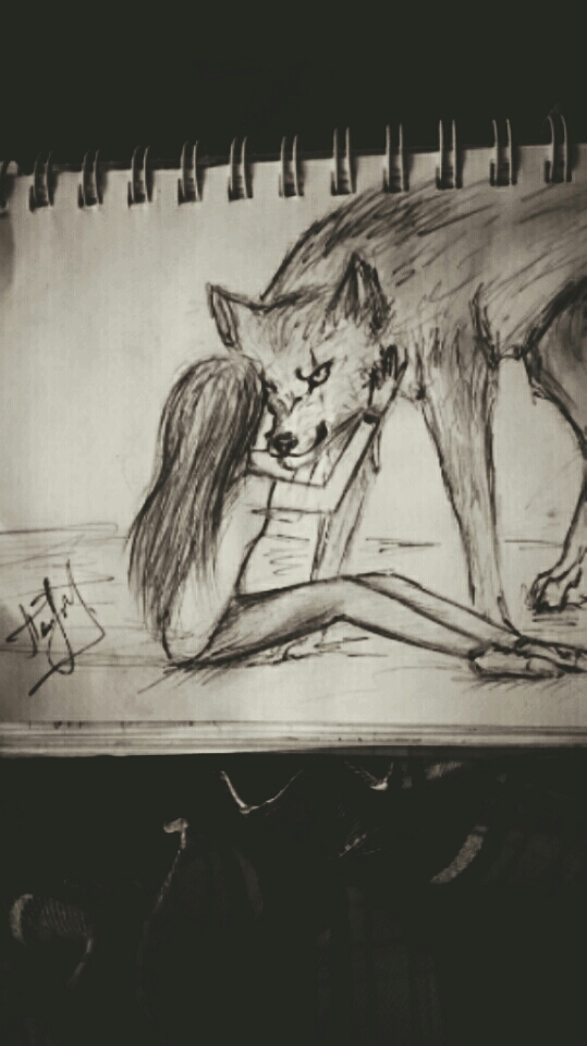 girl and wolf