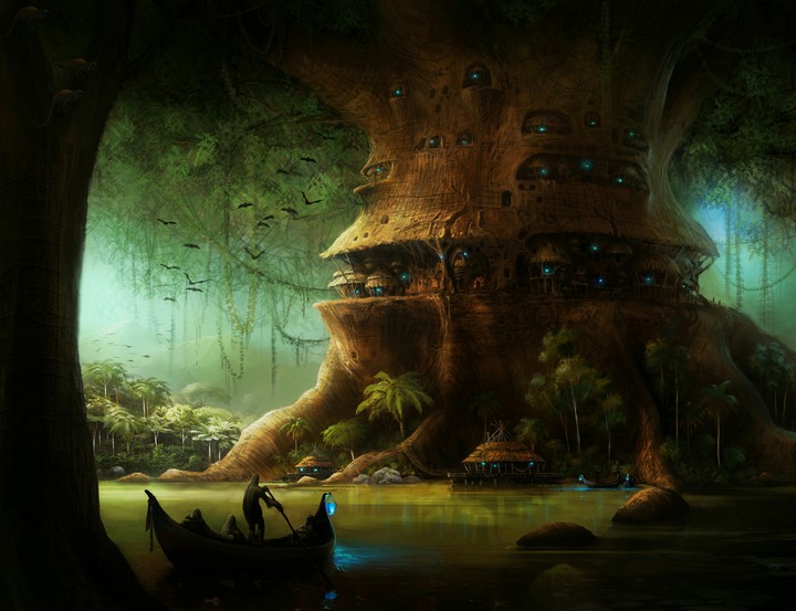 Hidden City In Giant Tree