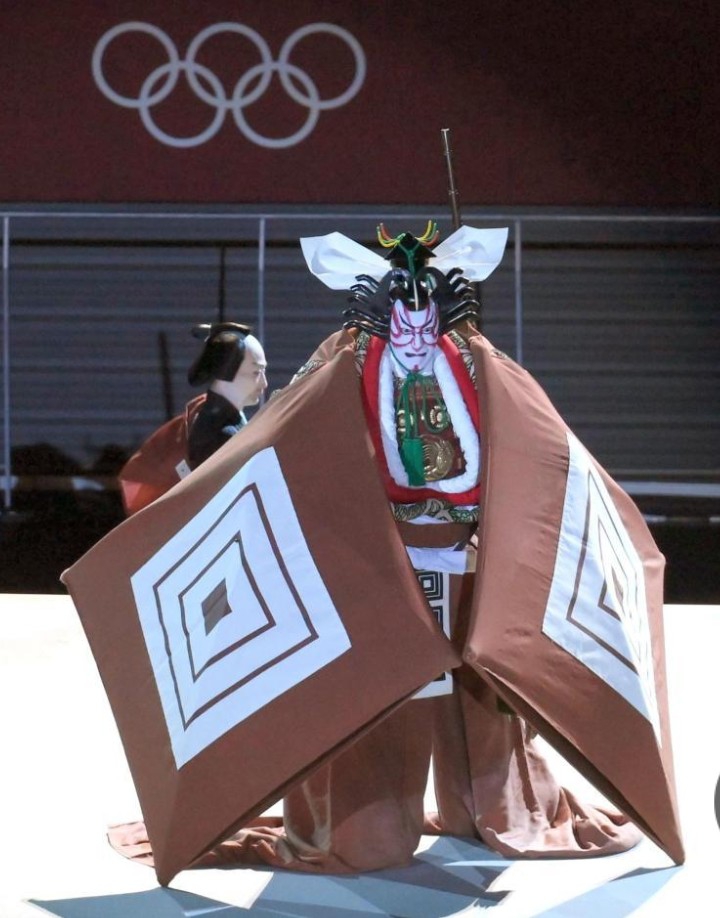 resplendent kabuki costume in daylight