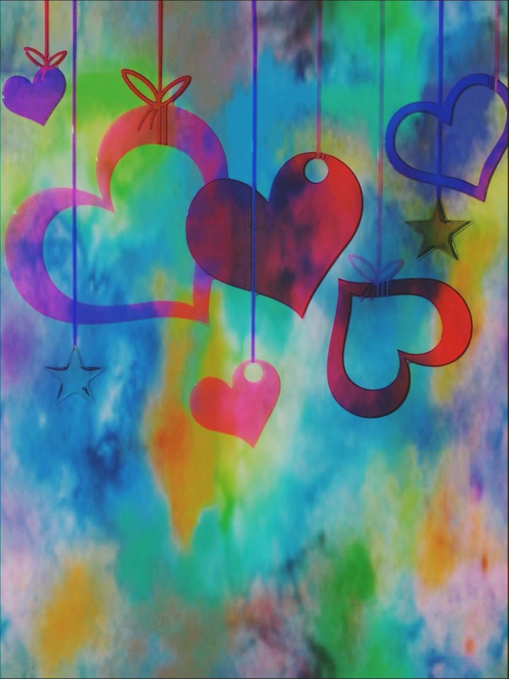 Hanging Hearts and colors