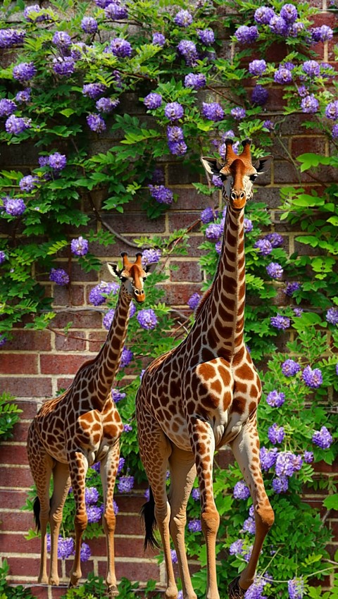 flower, giraffe wallpapers
