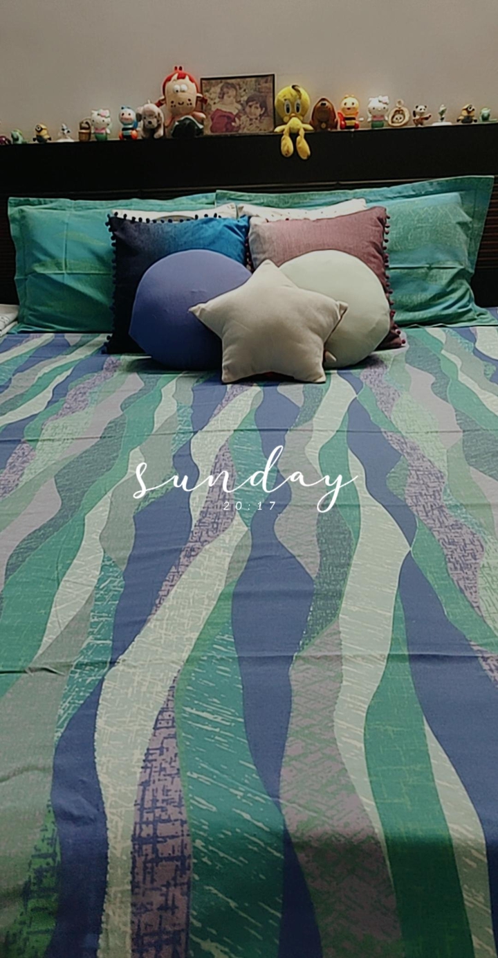 sunday is all set even my bed too