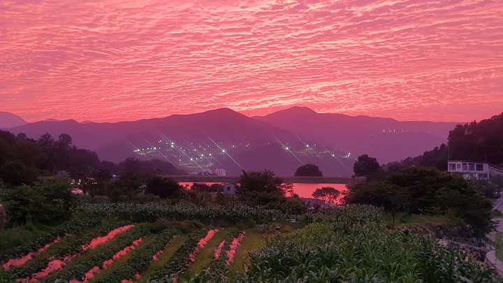양산저녁노을
