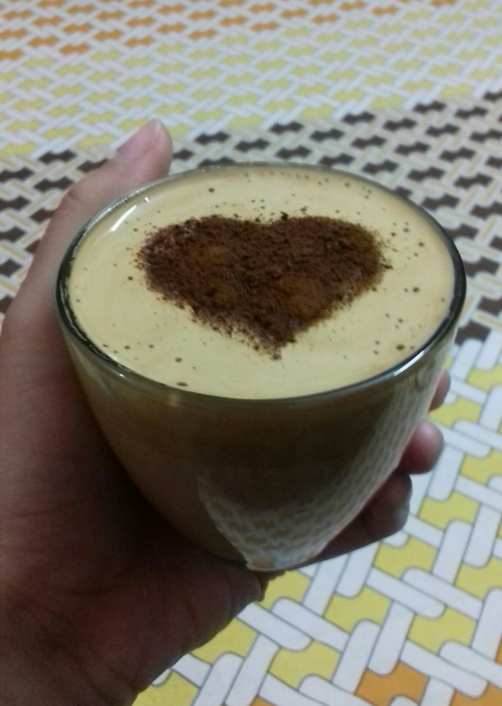 cappuccino coffee☕ made by me