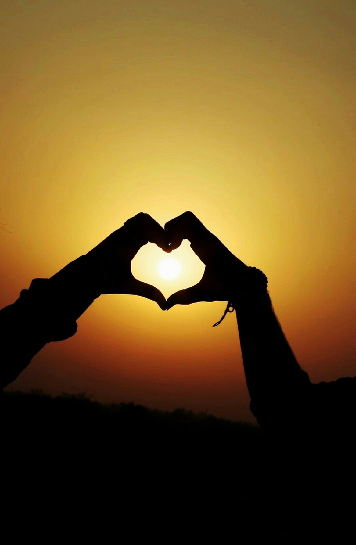Buatiful sunset point with love