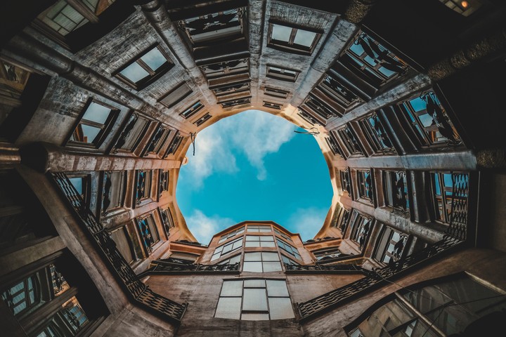 Building Facade Bottom View