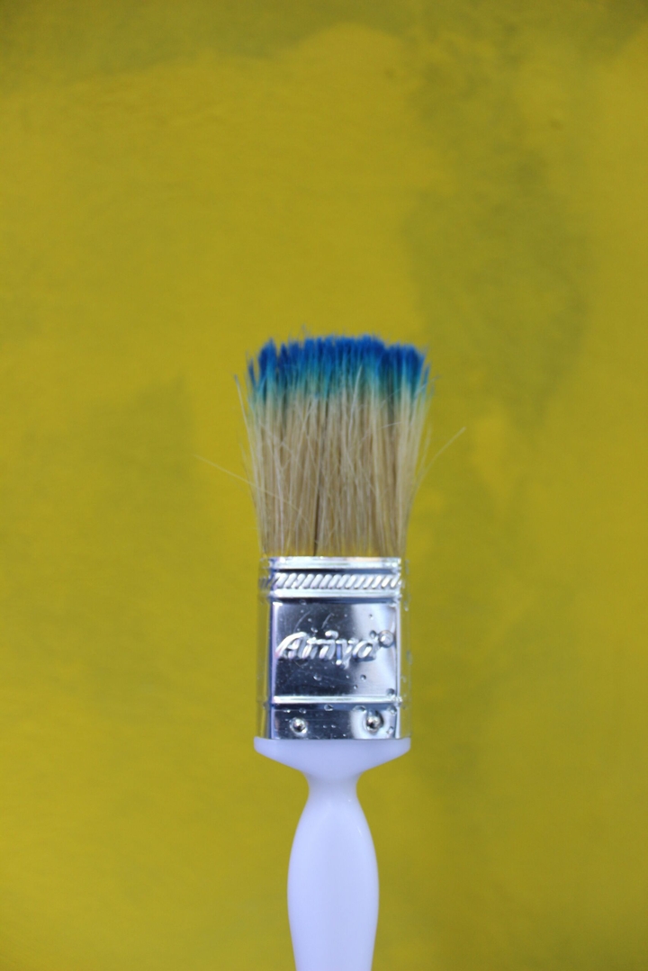 blue yellow  paint