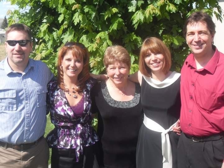 mom and us