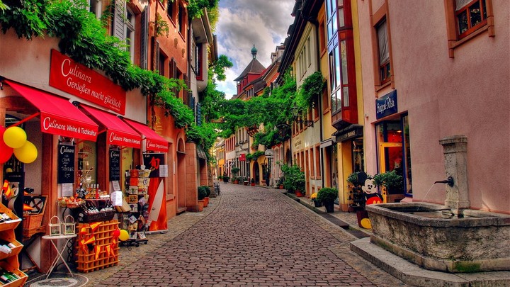 Colourful Town Road 