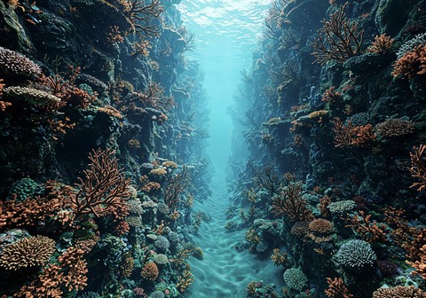underwater, sea桌布