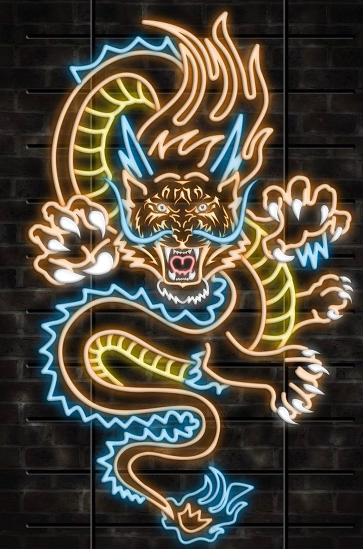 Crazy Neon Dragon