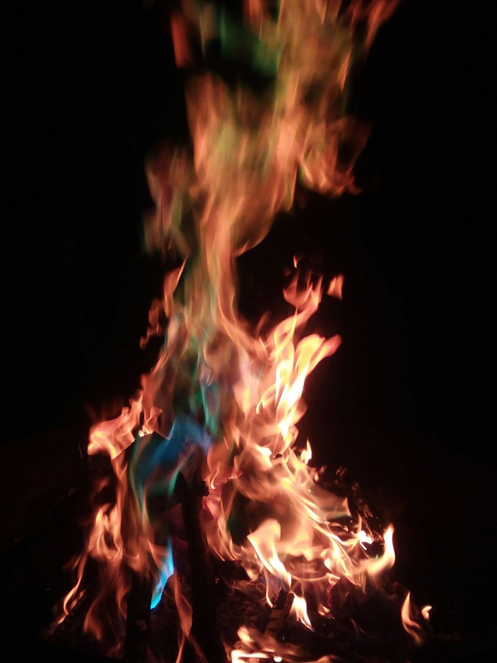 color bombed fire