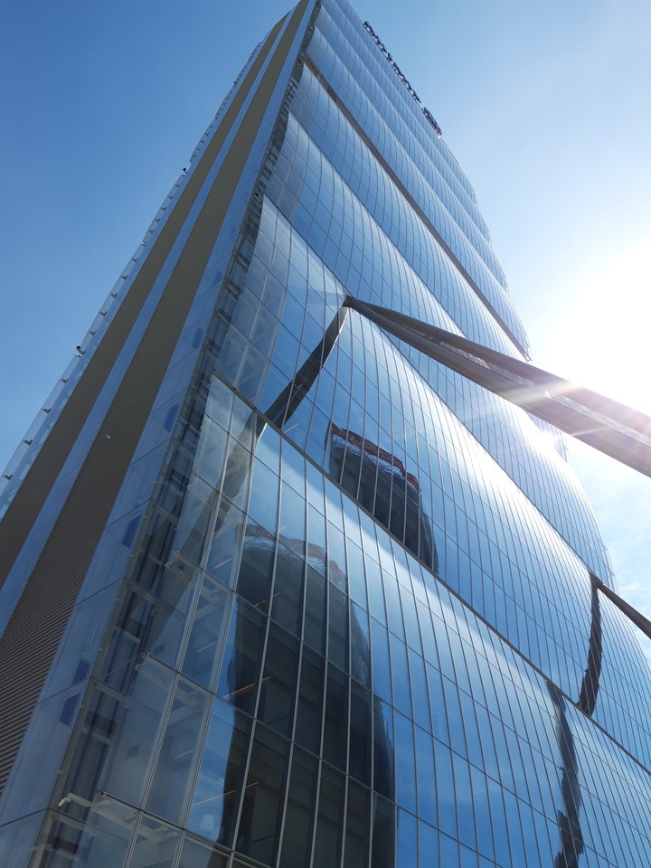 Glass building
