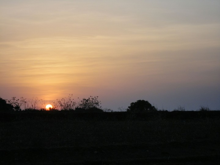 the late evening scenery