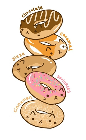 chocolate,caramal,glaze,sprinkles and cinnamon...