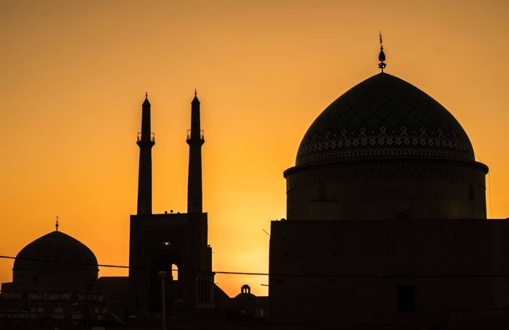 sunset of masjed jame