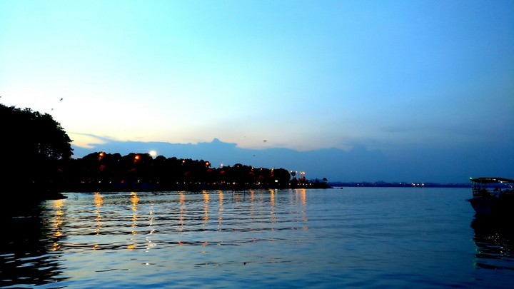 blue sky blue water