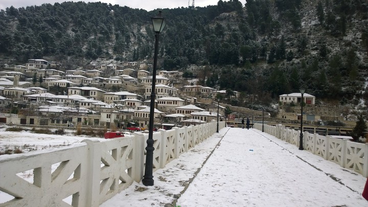 Snow in Berat-Albania