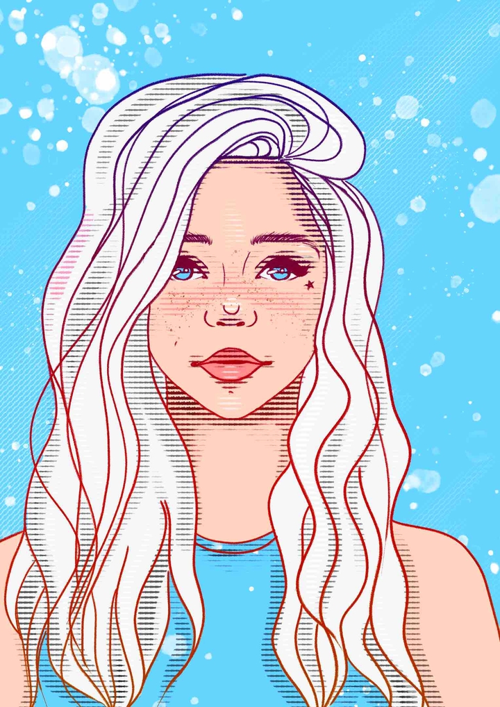 blue girl
