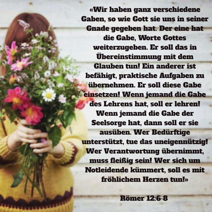 Bibel - Römer 12. 6-8