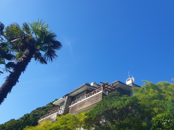 building on mountain