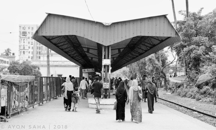 Black & White Railway Station Life