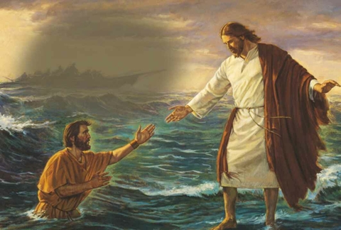 Jesus walks on water!