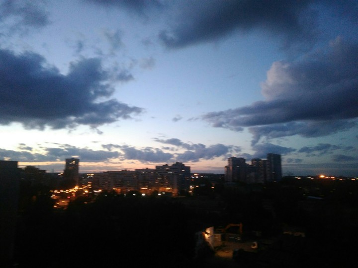 Dusk of a big city