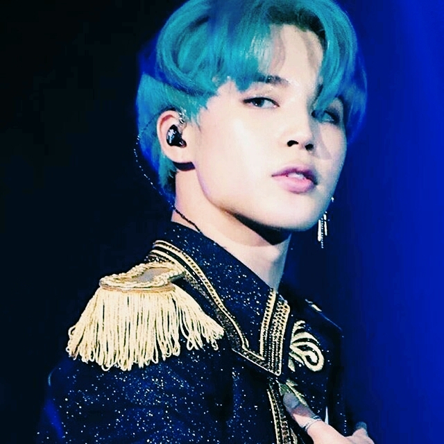 Jimin whith blue hair