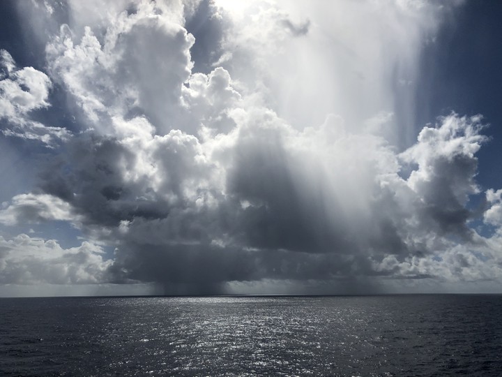 Rain on sea