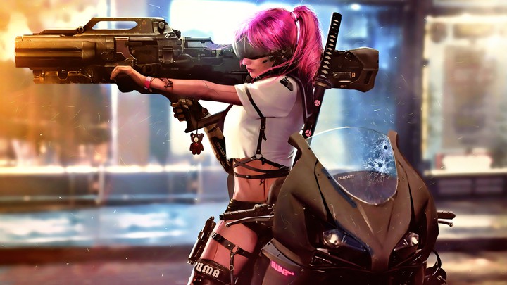 fille armée
