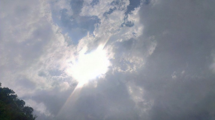 cloudy and suny