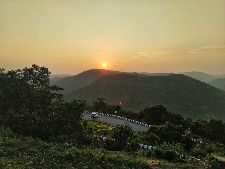 sunset, scene, photography