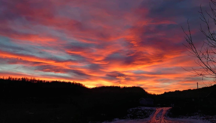 sky on fire