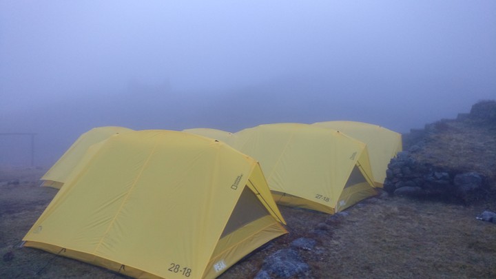 Foggy mountain evening