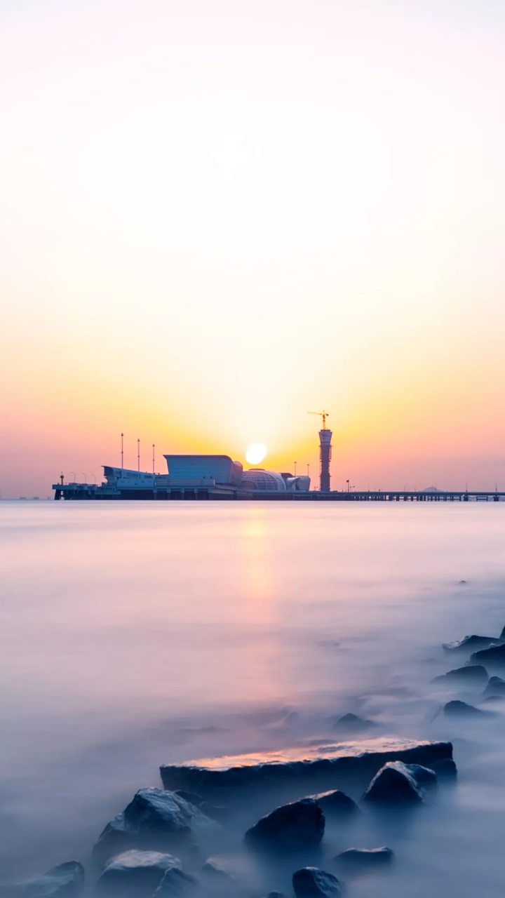 Sunrise over water