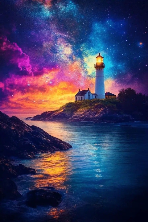ocean, night वॉलपेपर