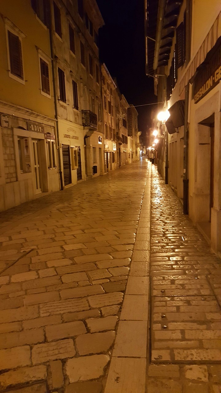 Romantic street at night.