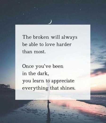 darkness leds to the light........