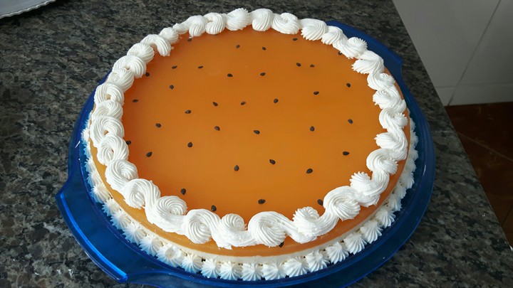torta de ricota com maracujá