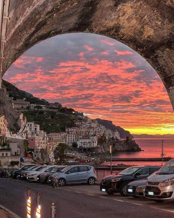 Sunset in Amalfi, Italy