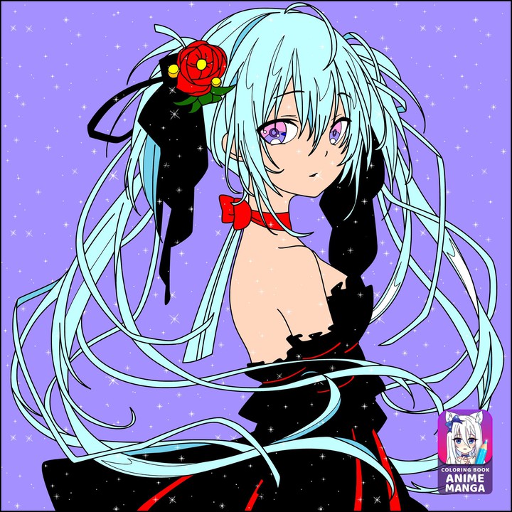 색칠 게임 미쿠 생각해서 색칠한 그림