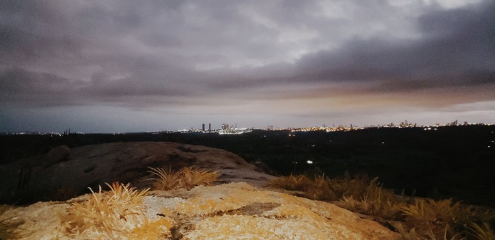 Mountains  and City