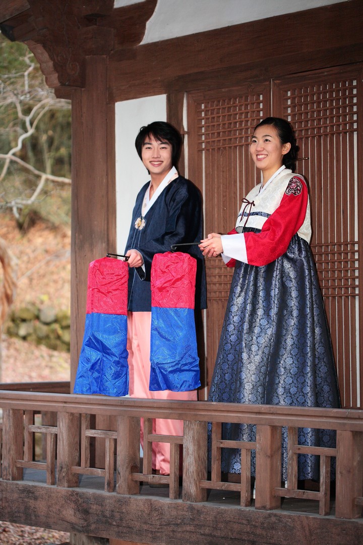 Couple in Korean Dress II
