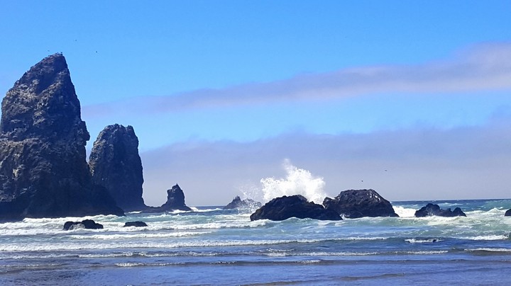 Waves crashing