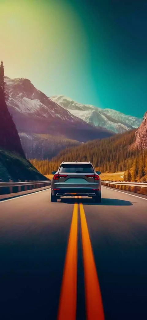 шпалери car, mountain