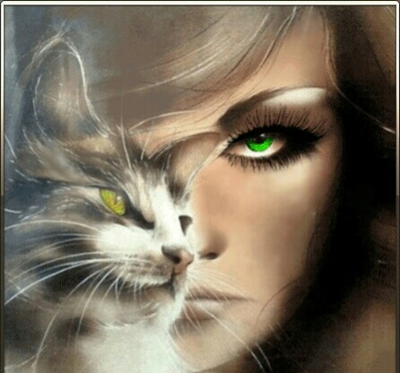 Girl and cat